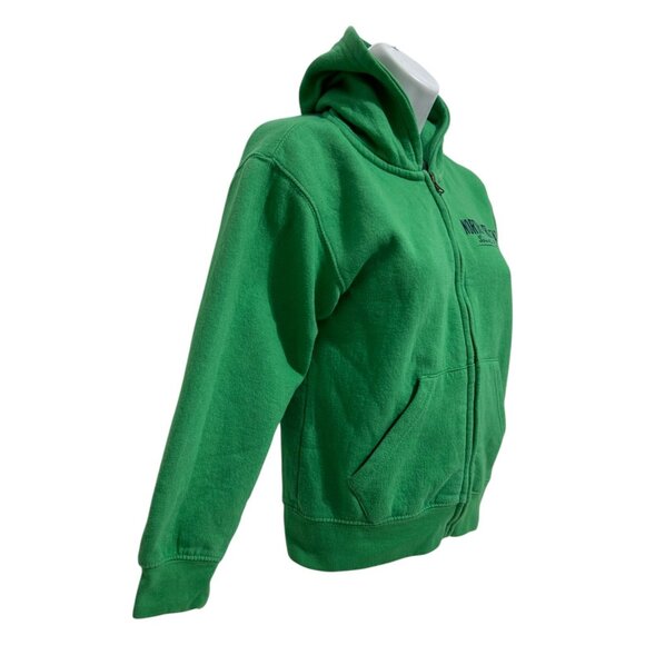 Pacific Co North Myrtle Beach Green Zip-Up Hoodie Kids Medium Kelly Green Preppy - Picture 9 of 14